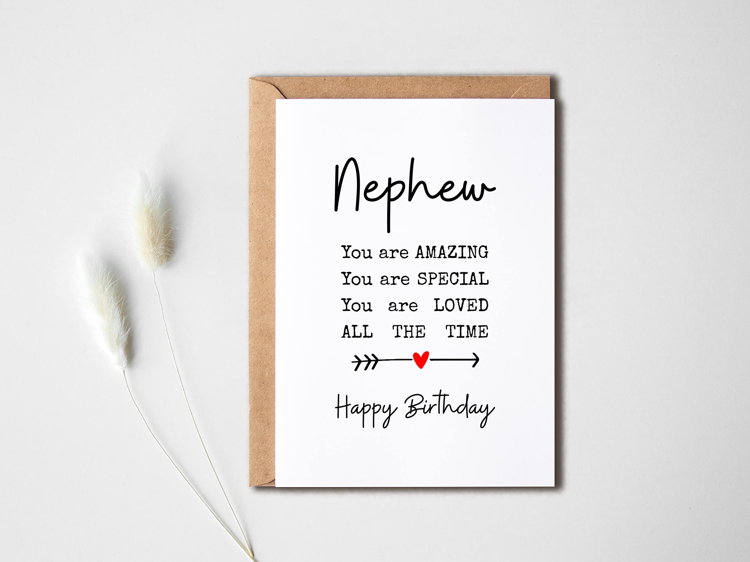 Amazing Nephew Birthday Card with Heartfelt Poem - Thoughtful Greeting Card for Nephew's Special Day - Perfect for Birthdays, Celebrations & Showing Love