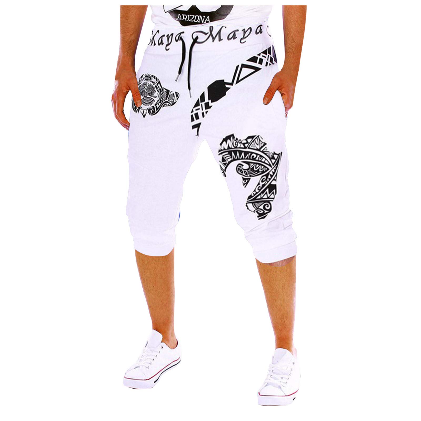 Men's Slim Running Shorts - Breathable Summer Athletic Shorts with Digital Print | Lightweight & Quick-Dry for Jogging, Gym, and Casual Wear
