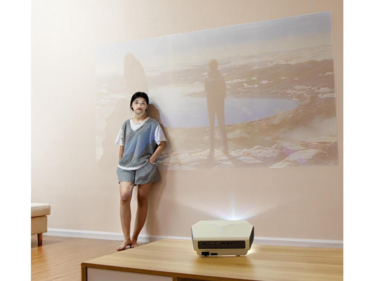 WiFi Bluetooth Projector 1080P Full HD | 4K Support 4600 Lumens Home Theater Projector | 300