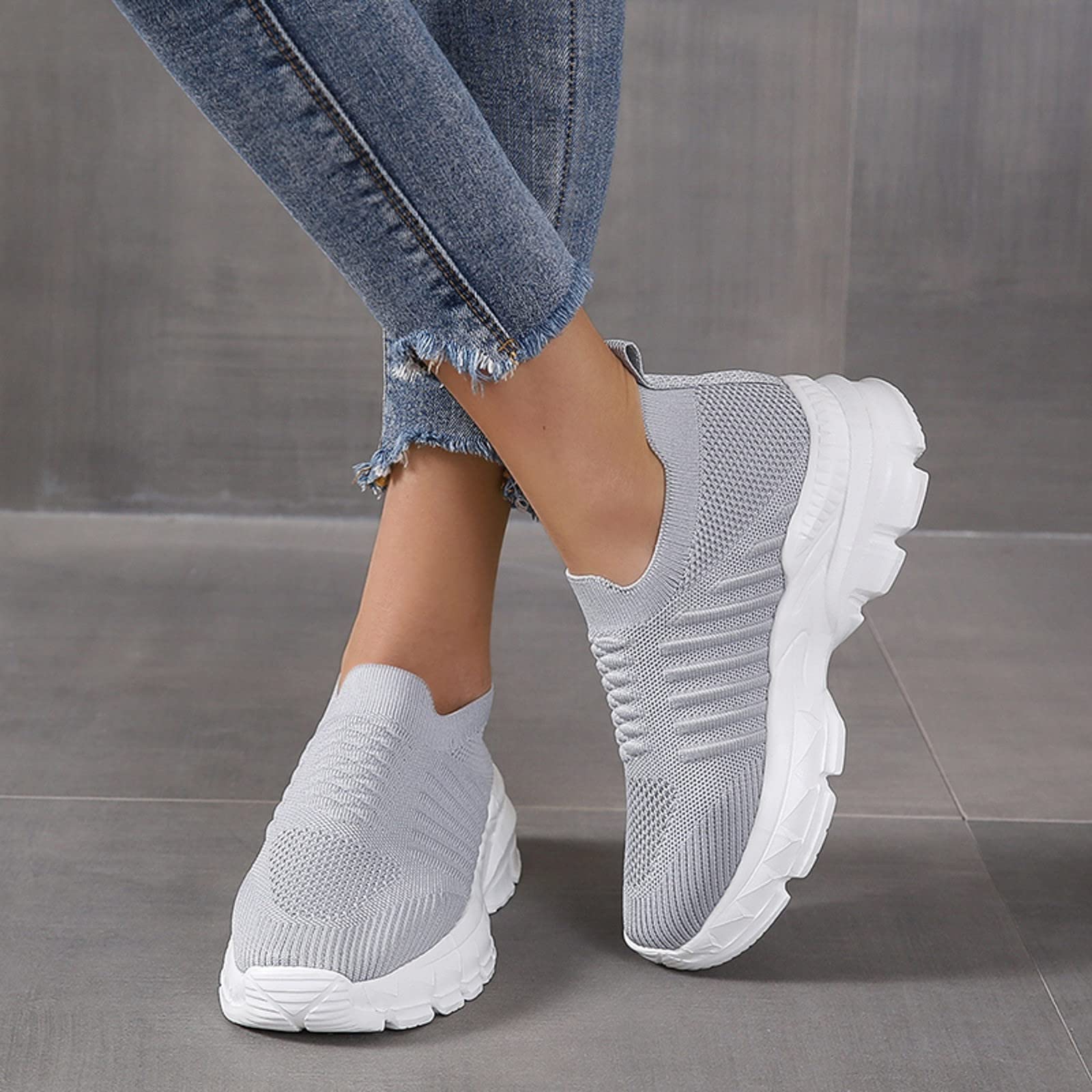 **Women's Orthopedic Slip-On Walking Shoes – Hyper Arch Support Sneakers with Memory Foam for Running, Gym & Outdoor – Lightweight Non-Slip Tennis Shoes & Platform Loafers for Comfort All Day**    *(Ideal for walking, running, gym workouts, travel, and everyday casual wear – perfect for indoor and outdoor activities!)*