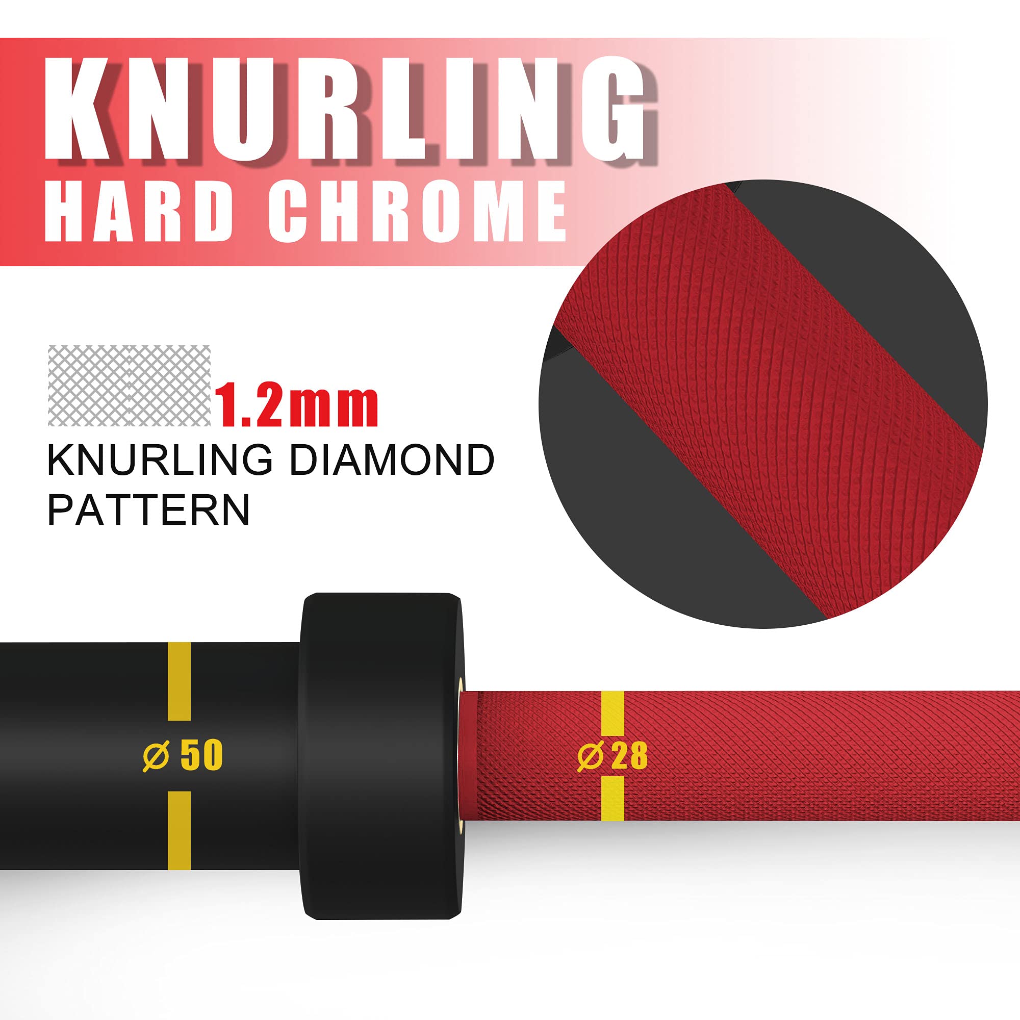 Olympic EZ Curl Bar - Chrome Plated Threaded Barbell for Strength Training, Weightlifting, Hip Thrusts, Squats & Lunges - Perfect for Home Gym & CrossFit Workouts