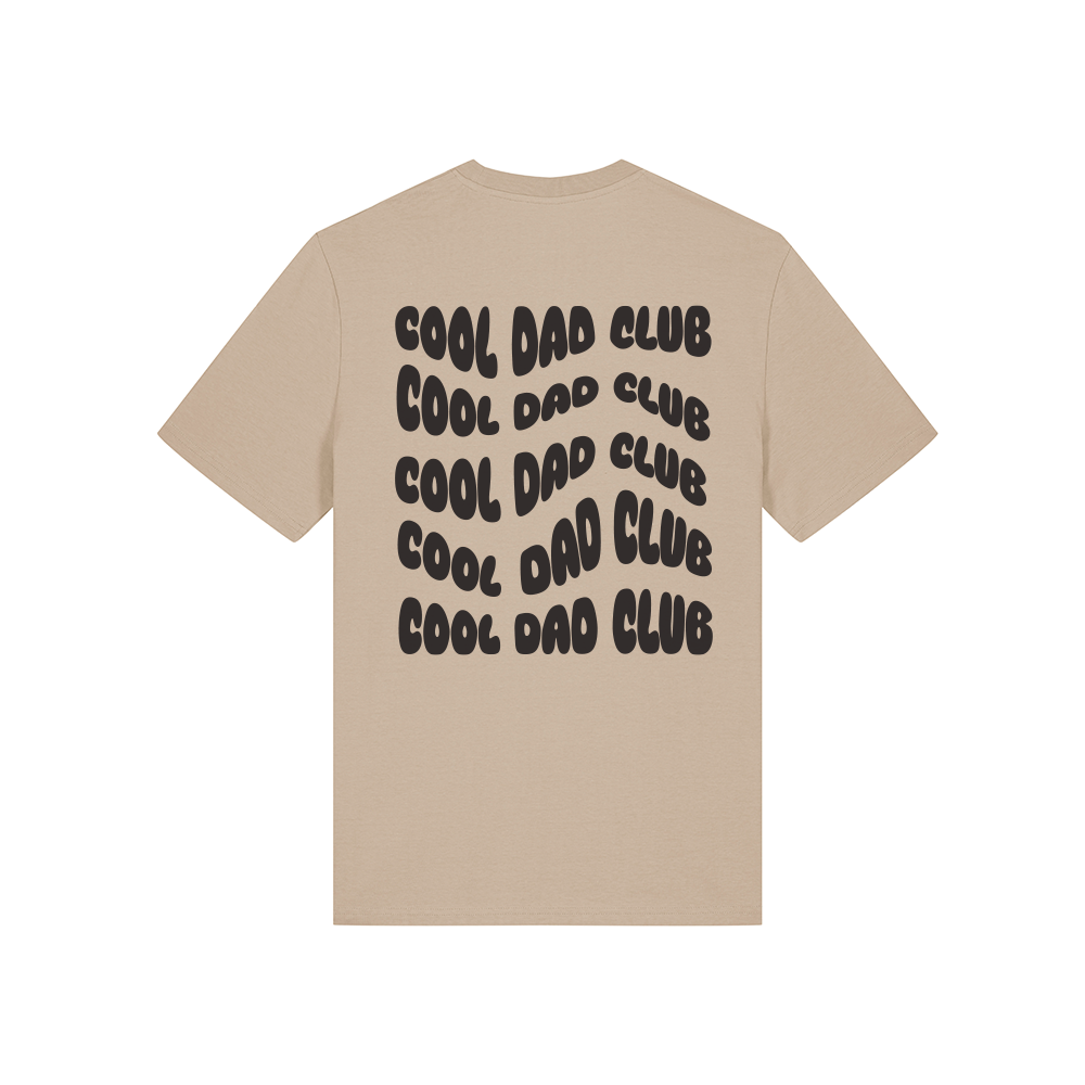 Cool Dad Club Graphic T-Shirt - Funny Front & Back Print - Casual Cotton Tee for Men - Perfect for Father's Day, Family Outings & Dad Gifts