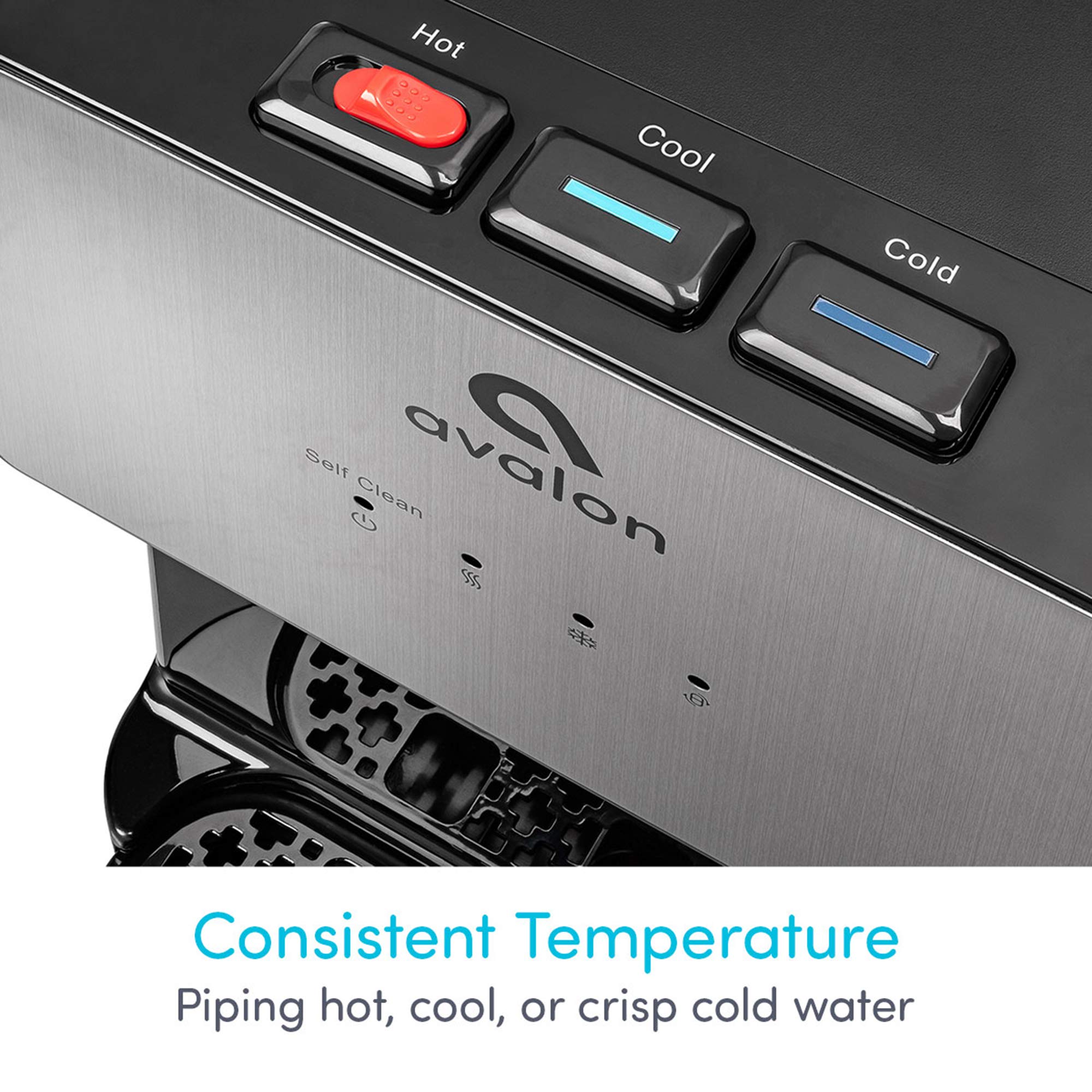 Avalon A5 Bottleless Water Cooler Dispenser with Self-Cleaning Function - NSF/UL Certified Stainless Steel Countertop Water Dispenser for Home & Office Use - Includes Adjustable Pull-Type Cup Dispenser