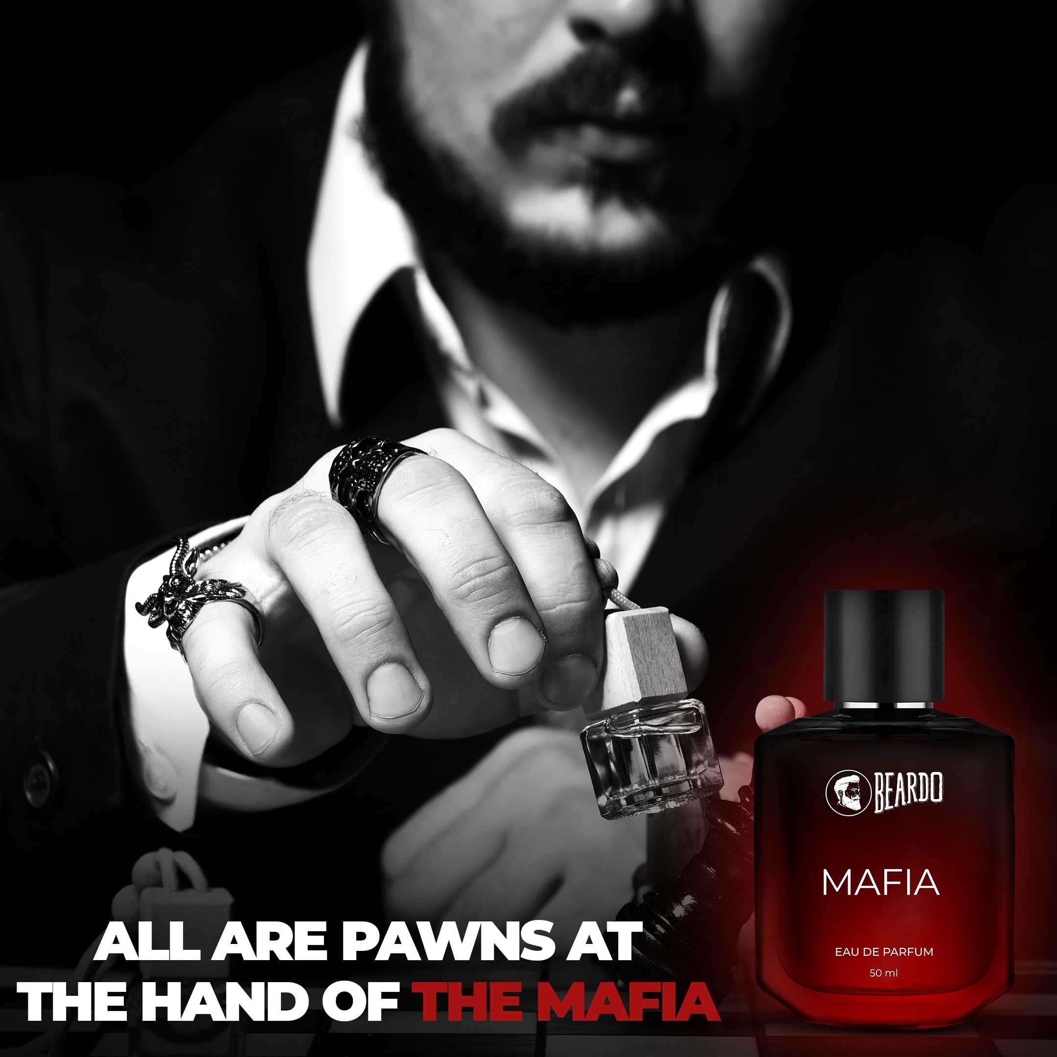 Beardo Mafia Eau De Parfum for Men - 50ml Long Lasting Musk & Woody Cologne | Daytime Fragrance Body Spray | Valentine's Day Gift for Husband, Boyfriend & Men | Perfect for Date Night, Office & Special Occasions