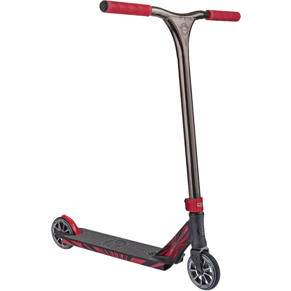 Crisp Ultima 4.5 Scooter - Lightweight & Durable Adult Kick Scooter for Commuting & Fun (Satin Black/Black Chrome/Red) - Perfect for Urban Travel, Campus, Parks & Daily Commute