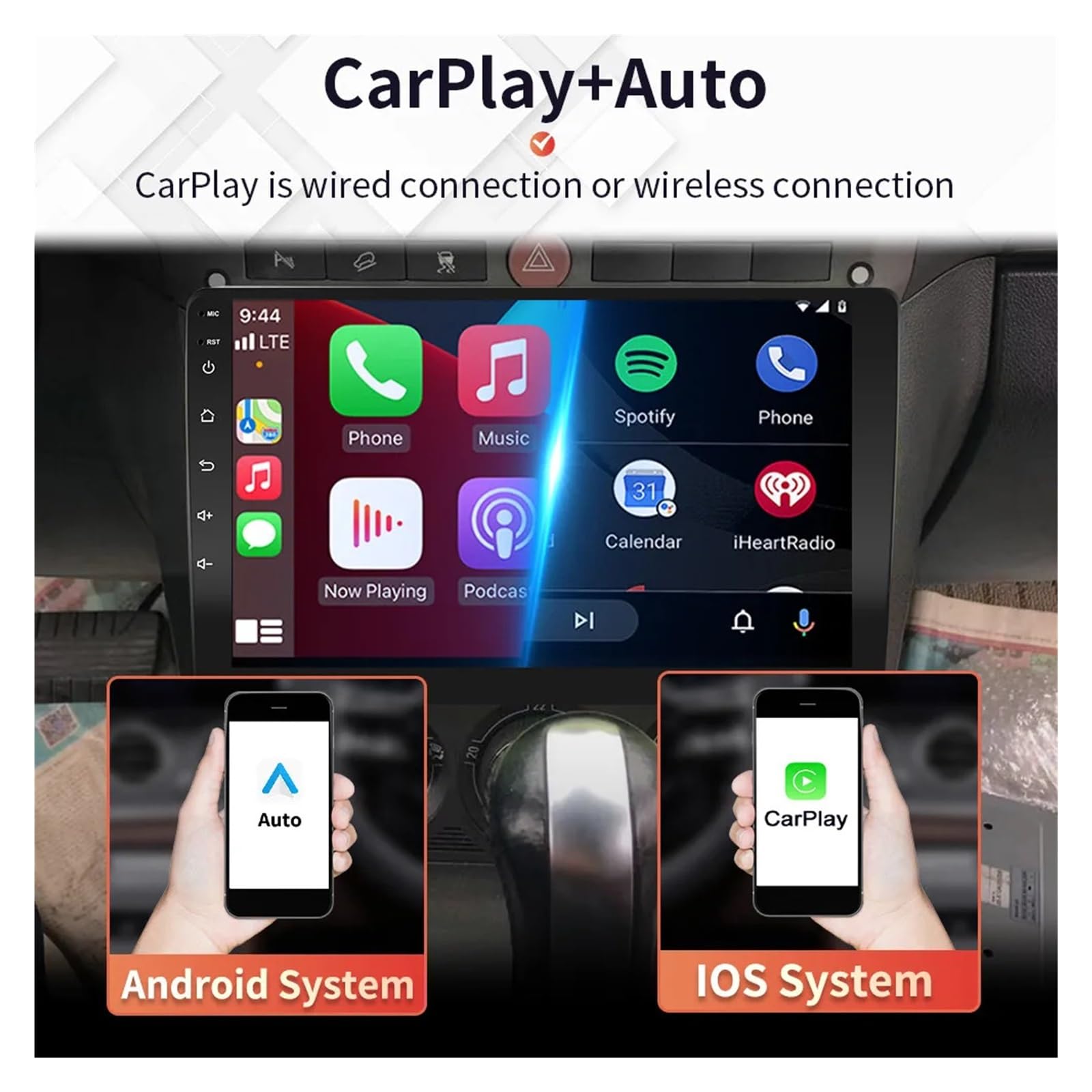 7 Inch 2 Din Android 11 Car Stereo with Apple CarPlay & GPS Navigation - Compatible with Toyota Corolla E120 BYD F3 - 1GB RAM 32GB ROM WiFi Multimedia Player - Perfect for Road Trips & Daily Commuting