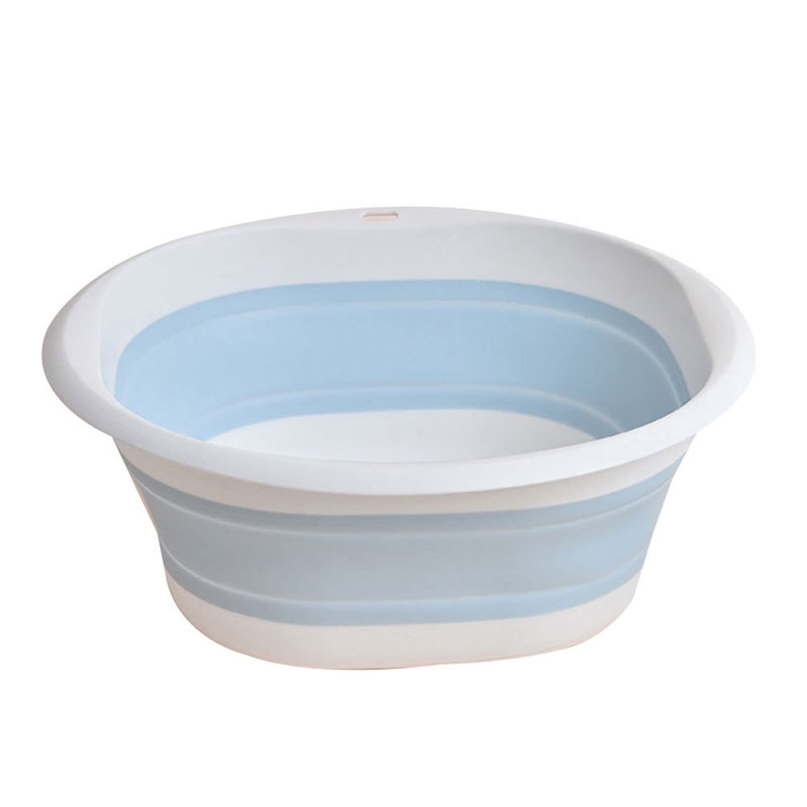 GULRUH Collapsible Wash Basin - Large Blue Foldable Plastic Laundry Tub for Bathroom, Kitchen & Travel | Portable Folding Sink for Camping, RV, Dorm & Outdoor Use