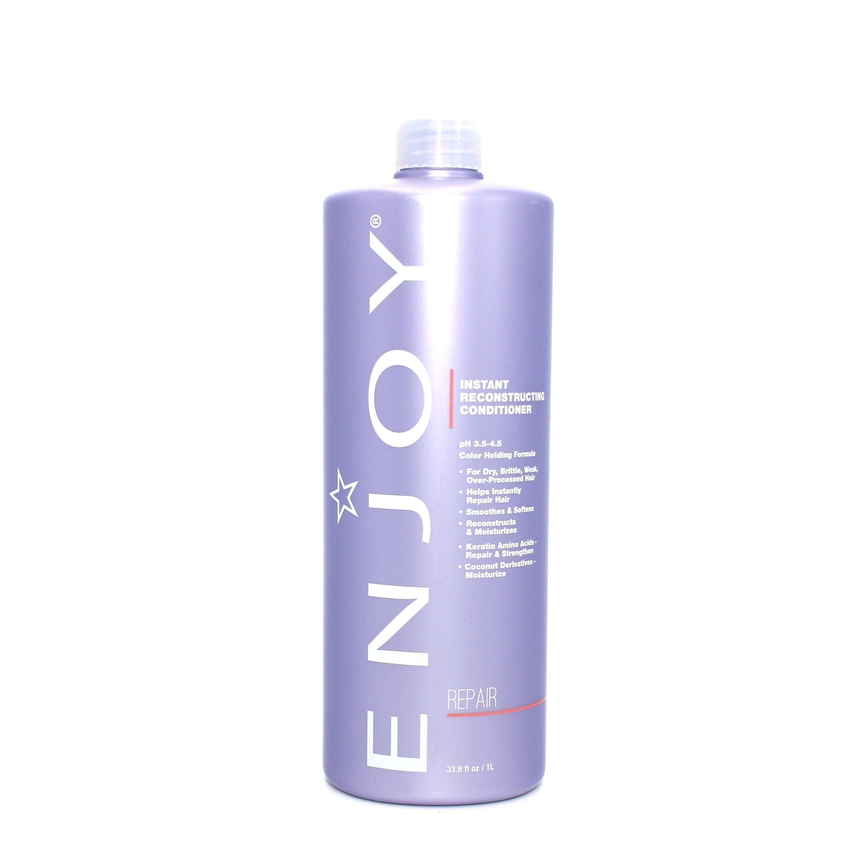 Enjoy Repair Instant Reconstructing Hair Conditioner - 33.8 oz for Damaged & Dry Hair - Salon Quality Deep Conditioning Treatment for Smooth & Shiny Hair - Perfect for Daily Use & Post-Color Care