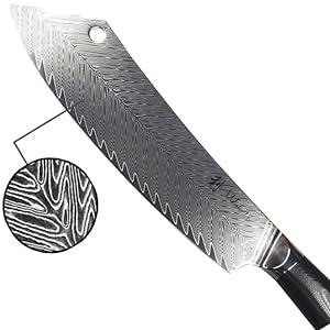 **Wakoli Damascus Chef Knife 9.3-inch - Ultra Sharp 67-Layer Genuine Damascus Steel Kitchen Knife with G10 Handle, Feza Series - Perfect for Slicing, Dicing & Professional Cooking**