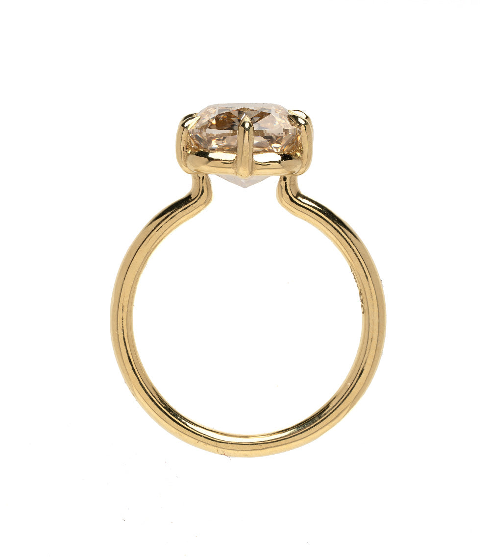 4 Carat Billie Champagne Cushion Cut Diamond Engagement Ring - Perfect for Proposals, Anniversaries & Special Occasions