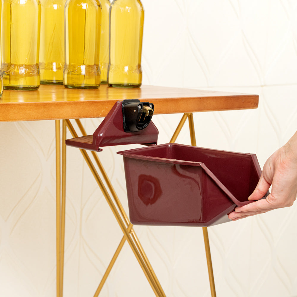 Premium Rectangle Red Bottle Cap Catcher with Built-in Bottle Opener - 9