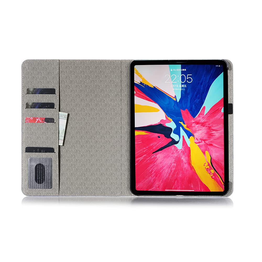 Premium Crocodile Pattern iPad Pro 11 Case (6th/5th/4th/3rd Gen) & iPad Air 11 Case (6th/5th/4th Gen) - Synthetic Leather Folio Cover with Auto Sleep/Wake, Card Slots & Apple Pencil Holder - Elegant Blue - Perfect for Work, Travel & Daily Use