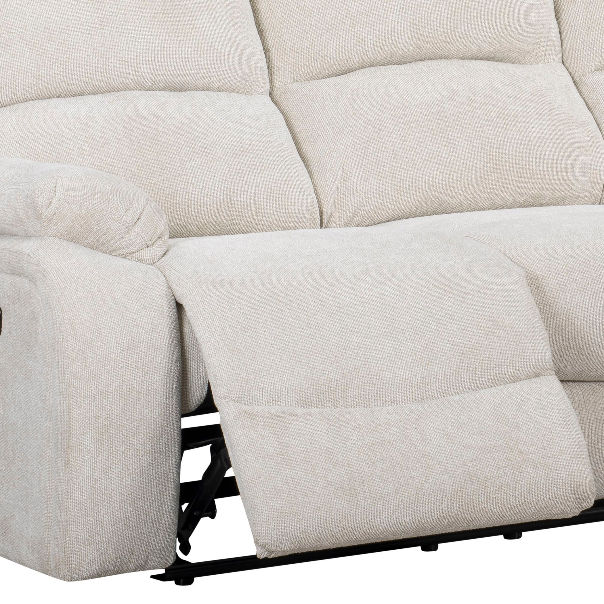 Roundhill Furniture Blitz Transitional Manual Reclining Sofa - Comfortable Living Room Couch for Small Spaces, Apartment & Home Theater Seating