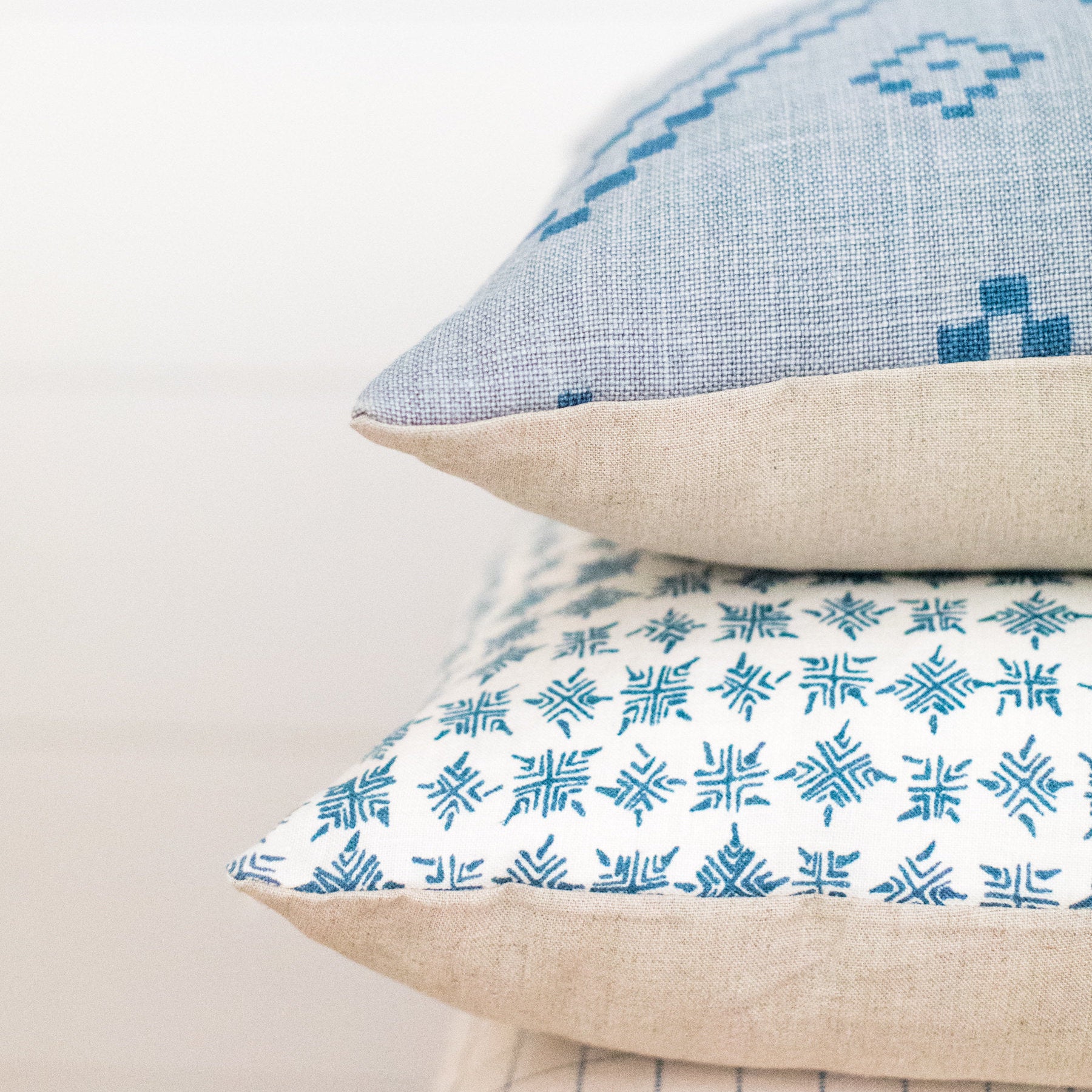 Peter Dunham Designer Pillow Cover Taj Mist/Blue - Ready to Ship | Luxury Home Decor for Living Room, Bedroom & Sofa