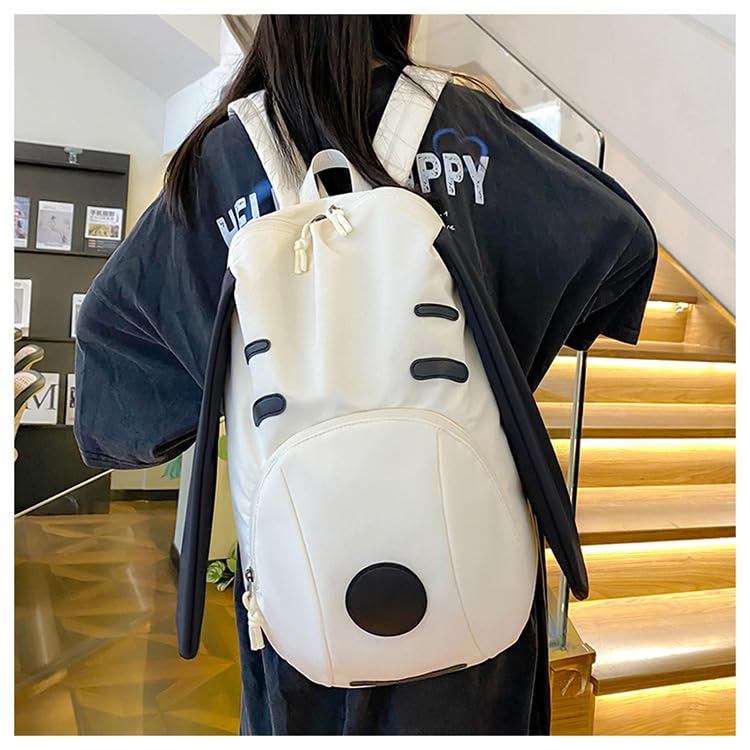 Stylish Cute Cartoon Dog Backpack for Women - Trendy Funny Animal Print School Bag, Perfect for College, Travel & Everyday Use
