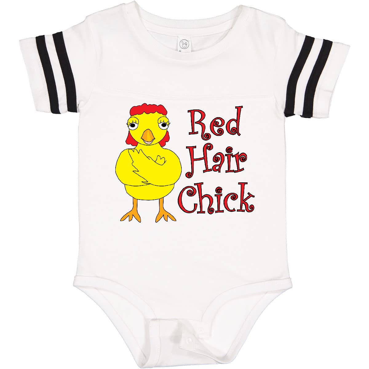 Inktastic Red Hair Chick Text Baby Bodysuit - Cute Graphic Onesie for Infants & Toddlers - Perfect for Playdates, Birthday Gifts & Family Photos