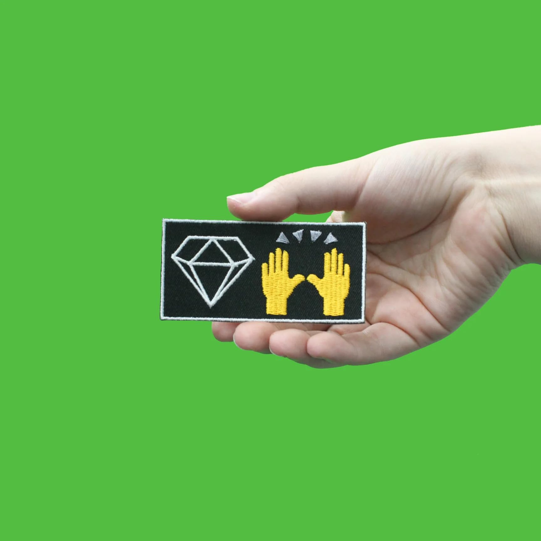 Diamond Hands Stock Boys Holding Money Embroidered Iron On Patch - Motivational Investing & Trading Accessory for Jackets, Backpacks, Hats - Perfect for Wall Street Enthusiasts & Stock Market Lovers