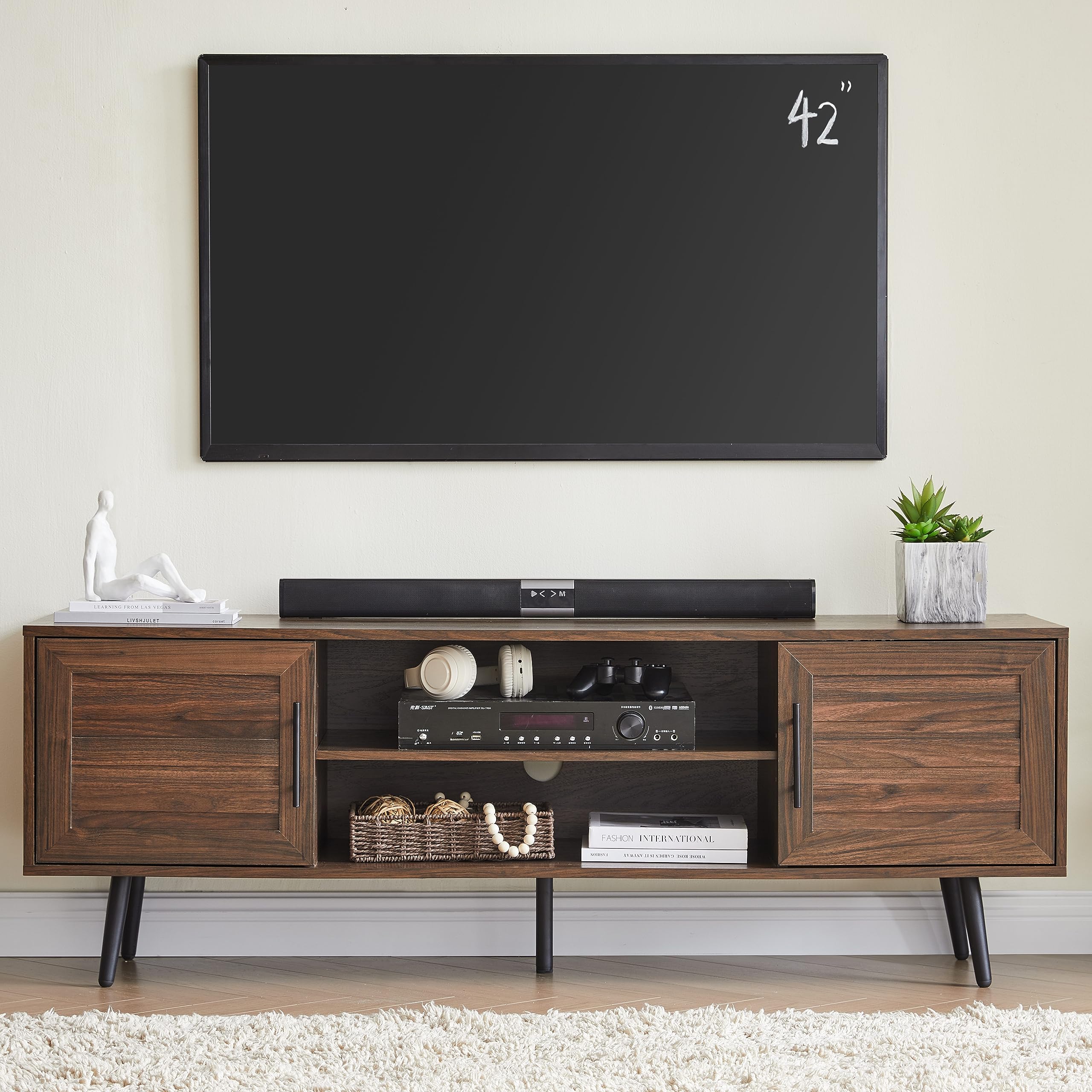 Mid Century Modern TV Stand for 65