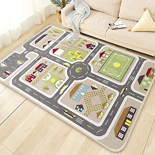 PROFIYER Kids Play Mat - Washable Village Town City Roads Rug for Children's Room, Playroom & Learning Activities | Perfect for Pretend Play, Toy Cars & Educational Fun