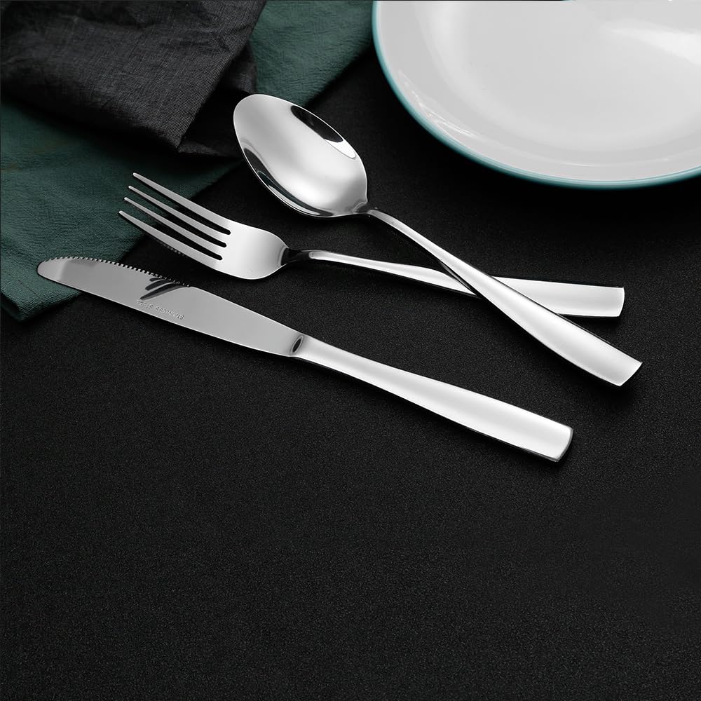 Premium 12-Piece Stainless Steel Dinner Knife Set - Rustproof & Durable Cutlery for Steak, Seafood & Everyday Dining - Elegant Tableware for Restaurants, Weddings & Home Entertaining