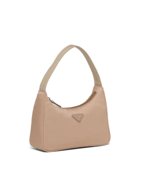 Prada Re-Edition 2005 Nylon Shoulder Bag in Beige | Luxury Crossbody Purse for Women | Perfect for Work, Travel & Everyday Use