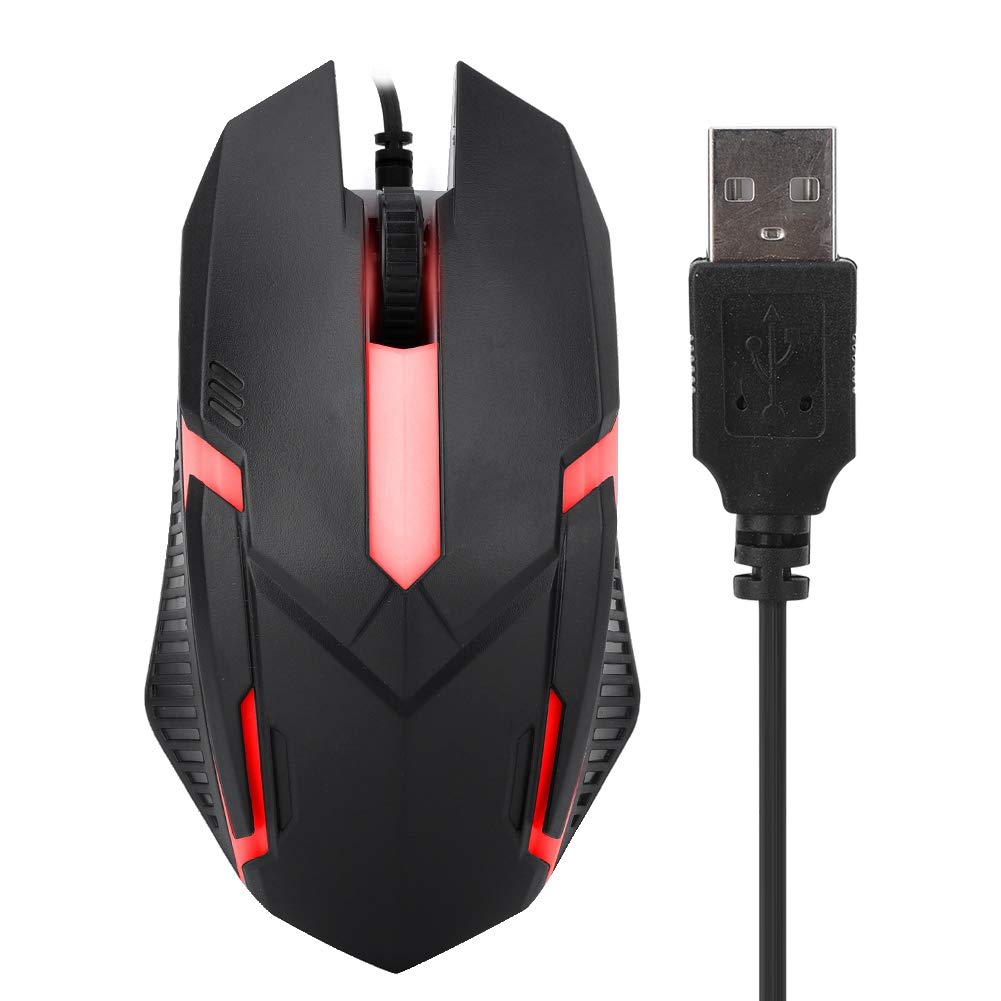 1600DPI Wired Gaming Mouse with RGB Backlight - Ergonomic Computer Mouse for Windows XP/Vista/7/8/10 - Perfect for PC Gaming, Laptop Work & Office Use