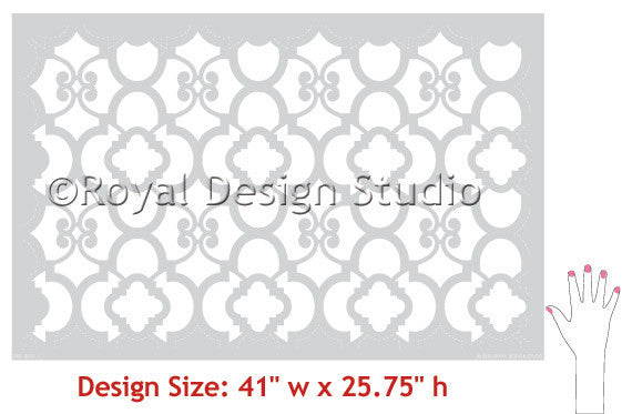 Chez Ali Moroccan Wall Stencil - Authentic Handmade Moroccan Design for Home Decor, DIY Wall Art, and Interior Painting | Perfect for Living Rooms, Bedrooms, and Accent Walls