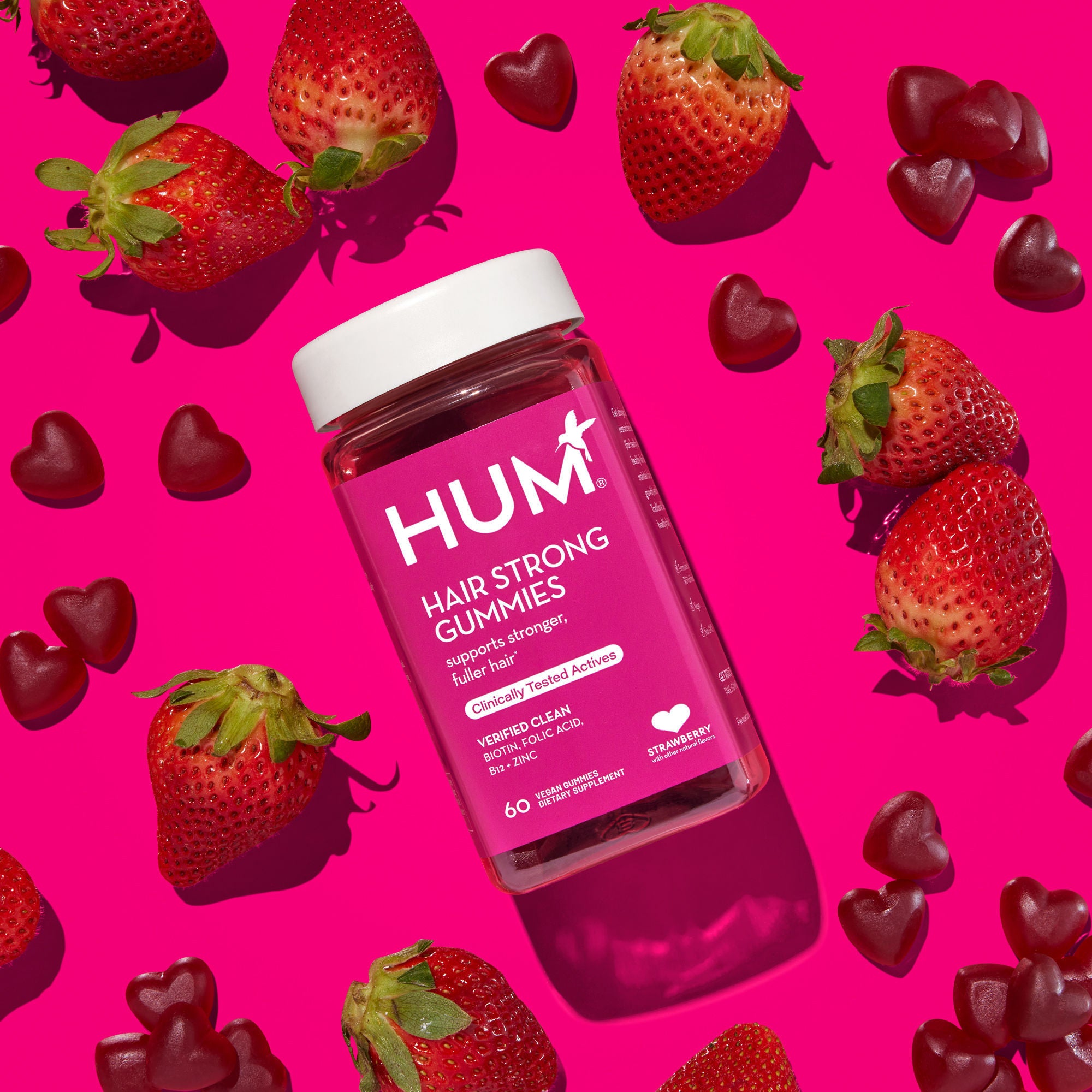 Hair Strong Gummies for Hair Growth - Biotin & Collagen Supplement for Thicker, Healthier Hair - Perfect for Men & Women - Use Daily for Best Results