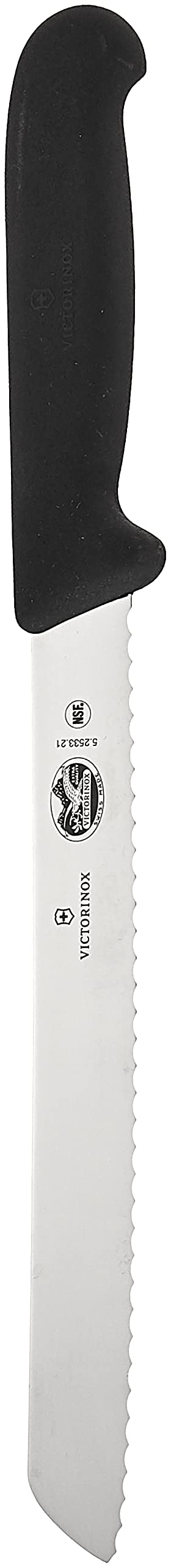 Victorinox Swiss Army 8-Inch Serrated Bread Knife with Non-Slip Fibrox Handle - Perfect for Slicing Bread, Cakes & Pastries - Ideal for Home Kitchens & Bakeries (Model 47549)