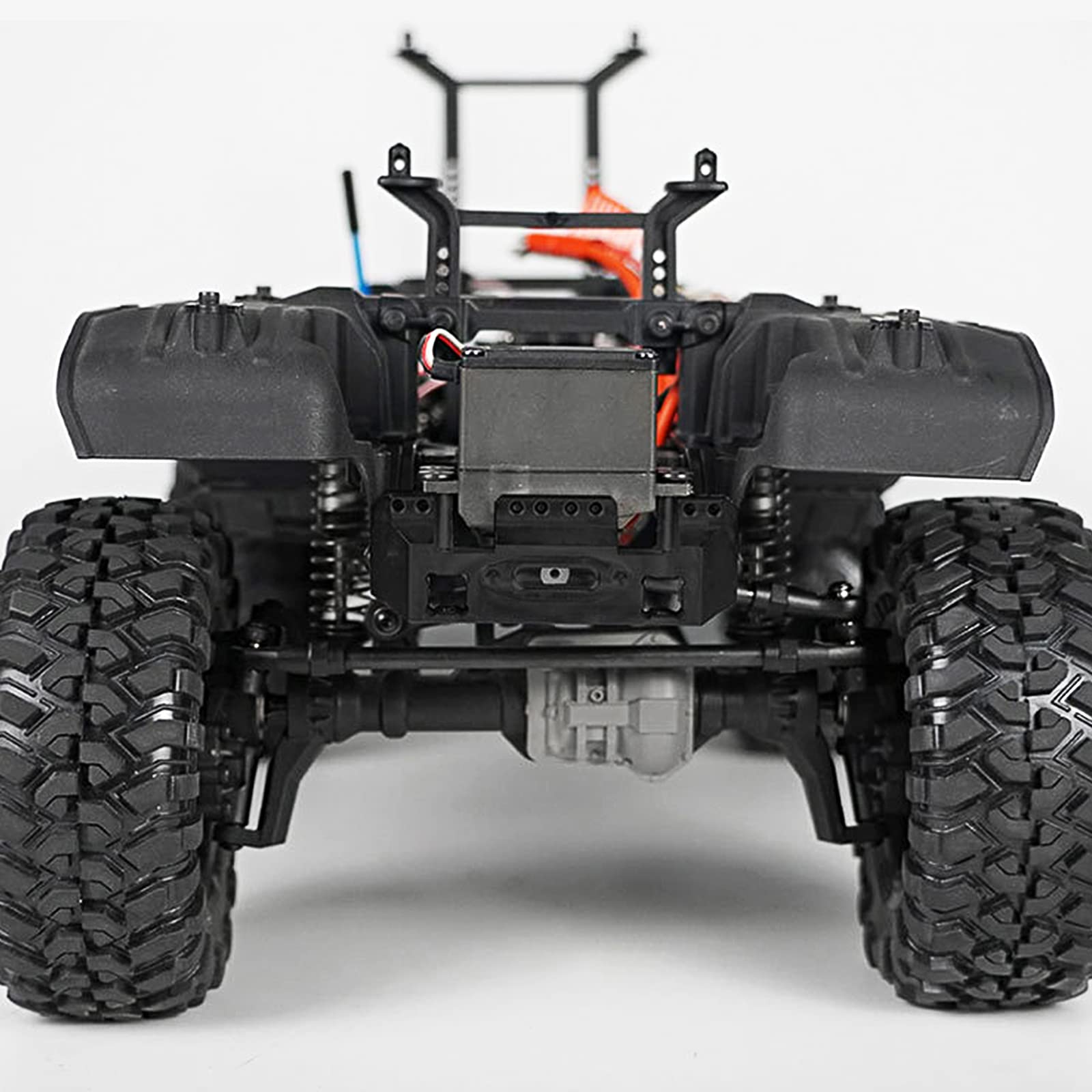 Aluminum Front Bumper Servo Mount & 25T Steering Gear Servo Winch Wheel Drum for Traxxas TRX-4 1/10 Scale RC Crawler Truck - Upgrade Parts for Off-Road Adventure & Rock Crawling