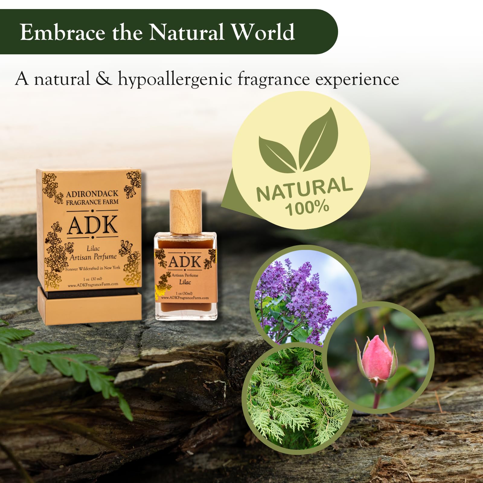 ADK Lilac Botanical Perfume Spray 1 oz (30 mL) - Natural Hypoallergenic Clean Fragrance for Women & Men with Lilac, Heliotrope & Cedar Notes | Floral Scent for Daily Wear, Romantic Dates & Special Occasions