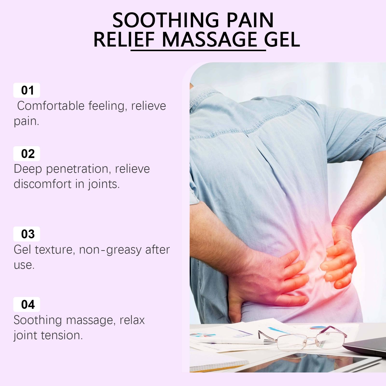 Kresin Joint Pain Relief Gel - Purple Muscle & Joint Soothing Gel for Hands, Knees, Neck, Back & Feet - 4 Pack (4 Tubes) - Fast-Acting Pain Relief for Arthritis, Sports Injuries & Daily Discomfort