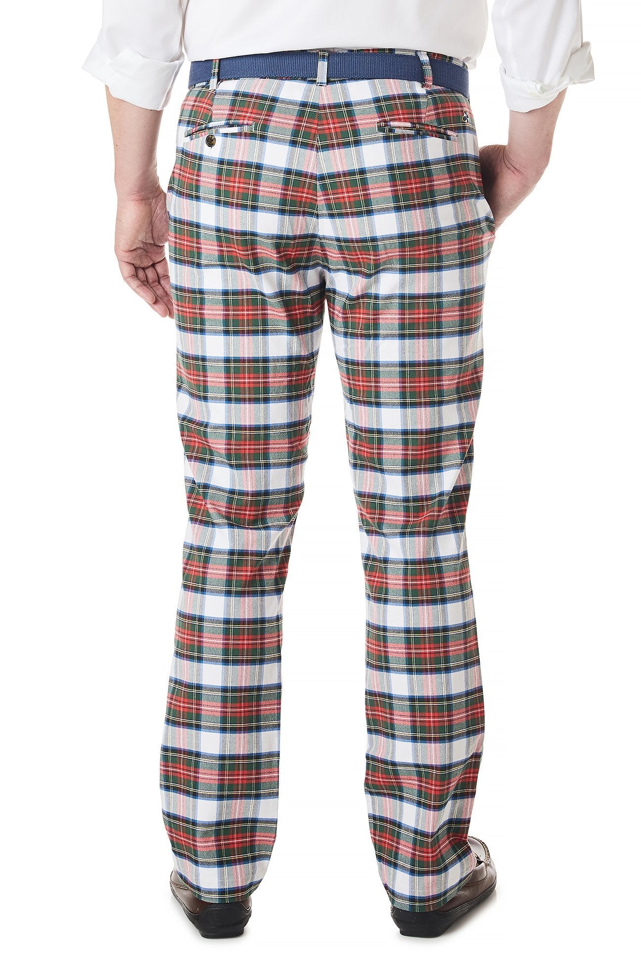 Women's Harbor Pant Stretch Twill Dress in Stewart Tartan Plaid - Comfortable & Stylish for Work, Office & Casual Outings