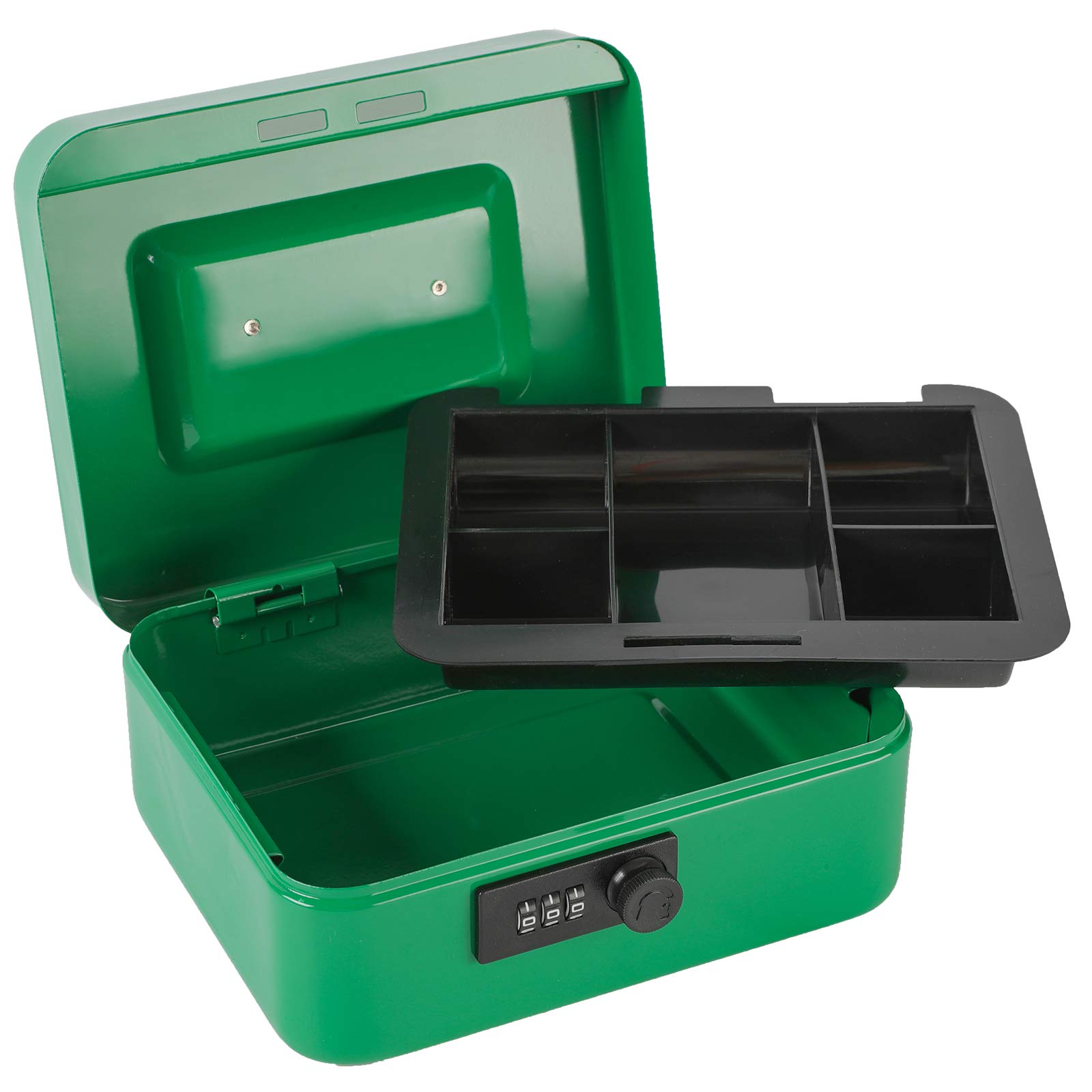 XYDLED Combination Lock Cash Box with Removable Money Tray - Medium 7.87