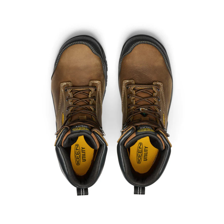 KEEN Men's Evanston 8 Waterproof CSA Certified Work Boots - Steel Toe Safety Shoes for Construction, Hiking & Outdoor Work (Model 1029670)