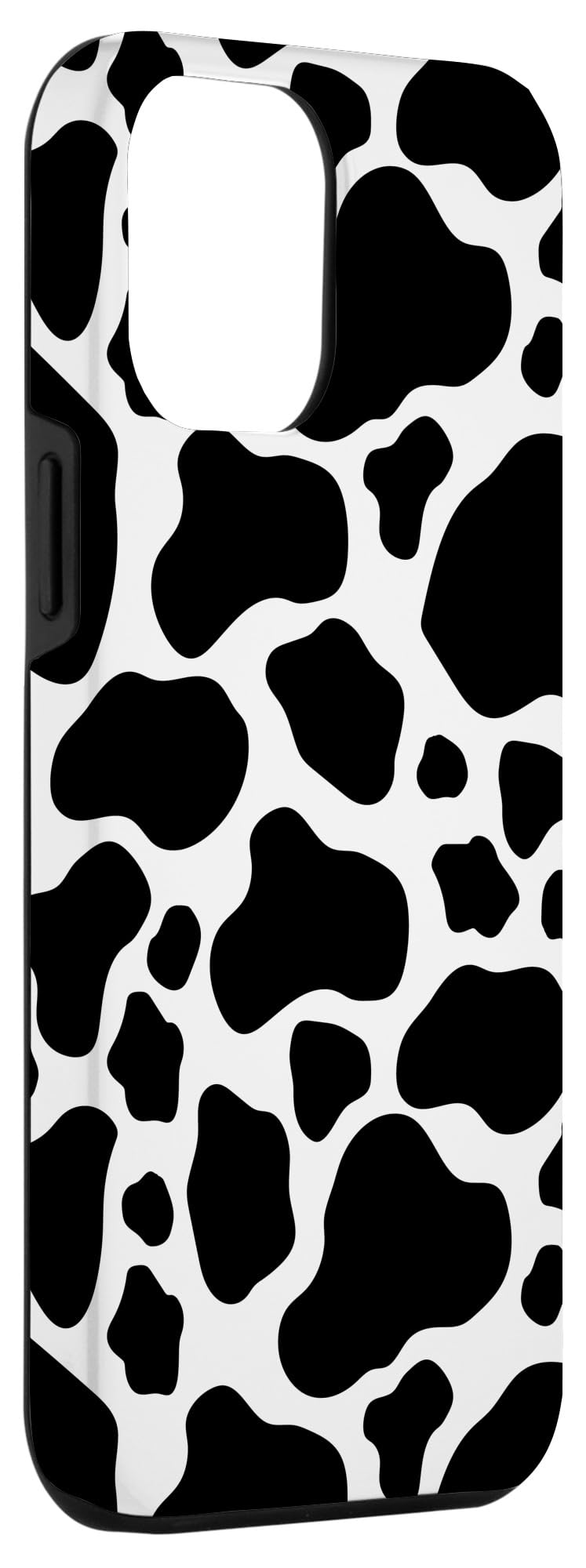 iPhone 12 Pro Max Case - Stylish Black and White Cow Print Phone Cover for Everyday Protection and Trendy Fashion
