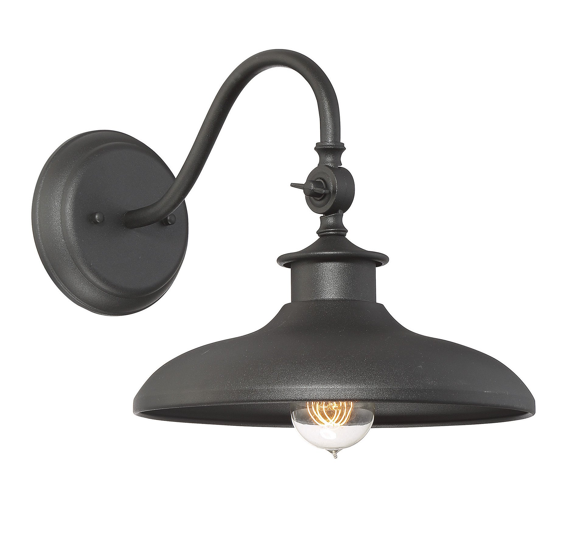 Savoy House 5-9584-BK Raleigh 11 Inch Black Wall Lantern - Outdoor Porch Light for Patio, Garden & Entryway Lighting