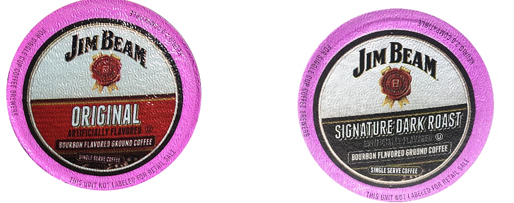 Jim Beam Coffee Single Serve Cups - 36 Dark Roast & 36 Original Blend Pods for Keurig Brewers | Perfect for Office, Home & Morning Coffee Break