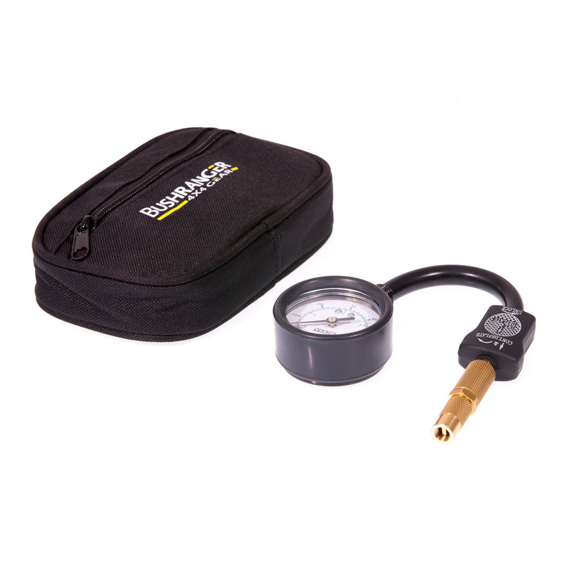 Bushranger 4WD Off-Road Tyre Deflator Gauge 73X31mm - Heavy Duty Air Pressure Tool for Jeep, SUV & 4X4 Vehicles - Perfect for Sand, Mud & Rocky Terrain Adventures