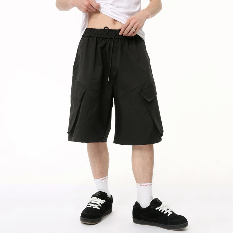 American Style Men's Casual Cargo Shorts - 3D Slant Pocket Loose Fit Straight Leg Summer Shorts for Men | Perfect for Outdoor Activities, Travel & Daily Wear