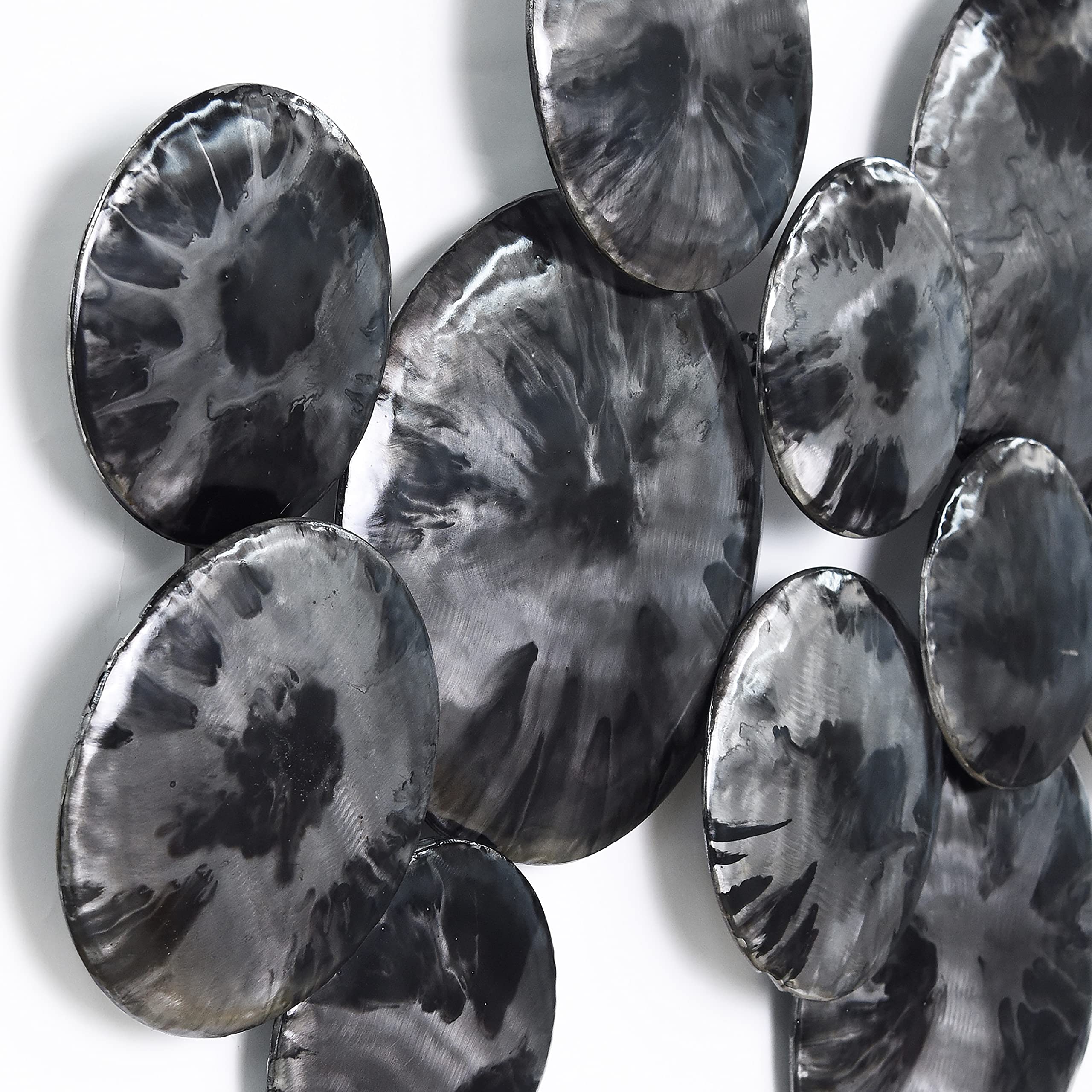 Empire Art Direct Obsidian Wall Art - Hand Painted Etched Metal Wall Sculpture - Ready to Hang - Modern Home Decor for Living Room, Bedroom & Office - Black - Perfect for Contemporary Spaces & Gift Giving