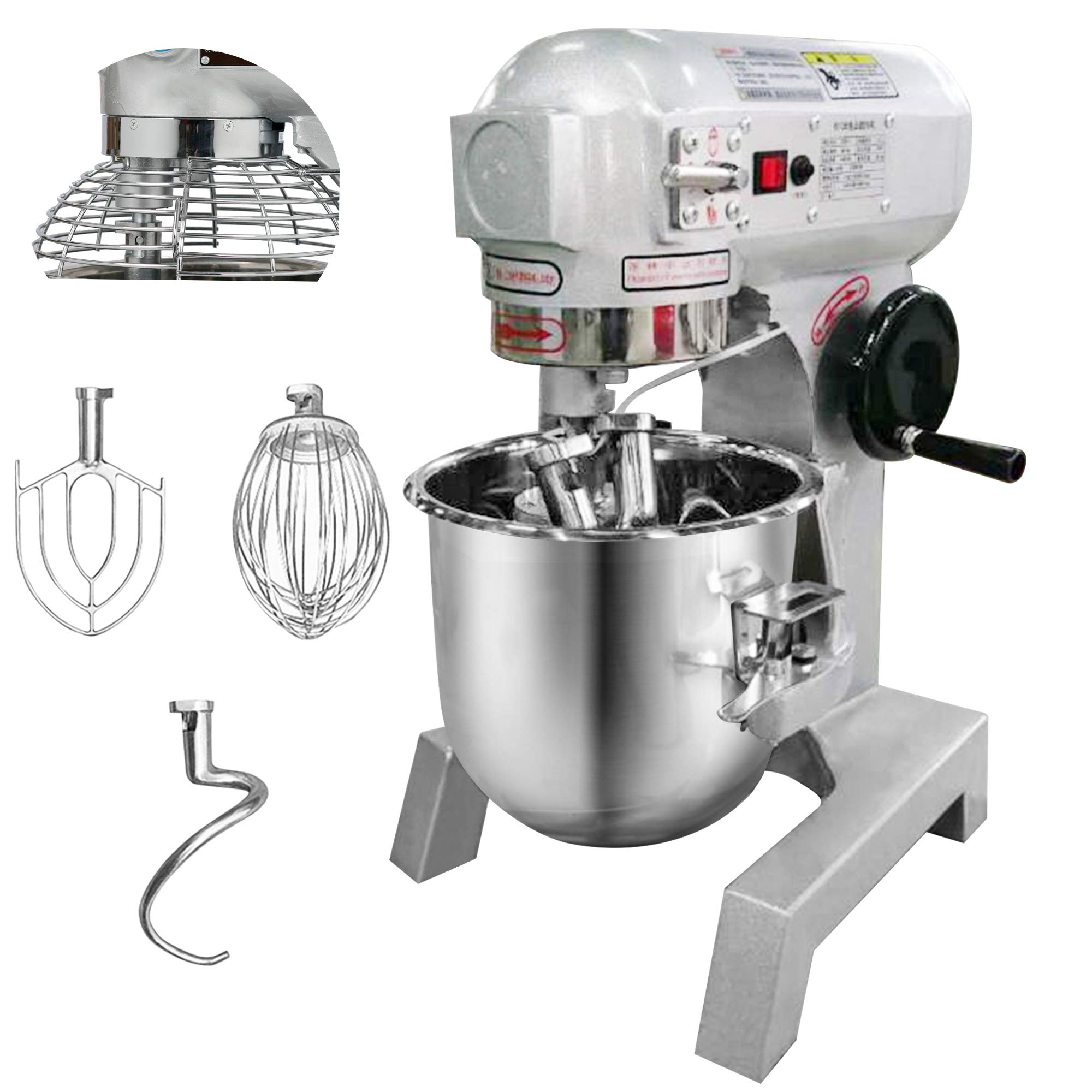 Huanyu 15QT Commercial Stand Mixer - 550W Heavy Duty 3-Speed Electric Dough Blender with Stainless Steel Bowl | Dishwasher Safe | Perfect for Bakeries, Restaurants & Home Baking | 110V US Plug