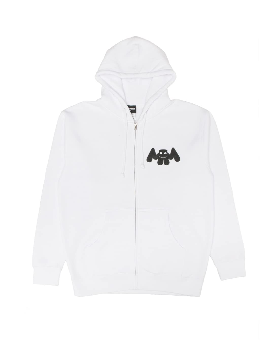 Marshmello MELLOGANG 30 Zip-Up Hoodie - White Men's & Women's Casual Outerwear for Concerts, Streetwear & Fan Merch Collection