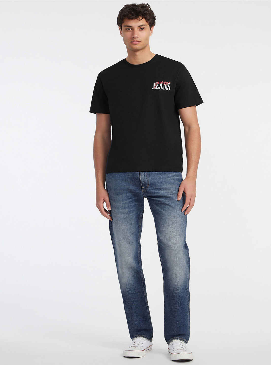 Guess Black Logo T-Shirt for Women | Casual Cotton Tee | Perfect for Everyday Wear, Outings & Street Style Fashion