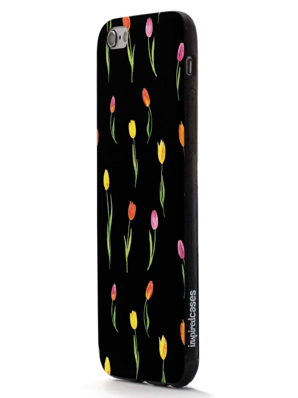 Inspired Cases - Shockproof iPhone 6/6s Case with 3D Tulips Design, Slim Protective Cover for Apple iPhone 6/6s (Black) - Perfect for Everyday Use, Travel & Outdoor Activities