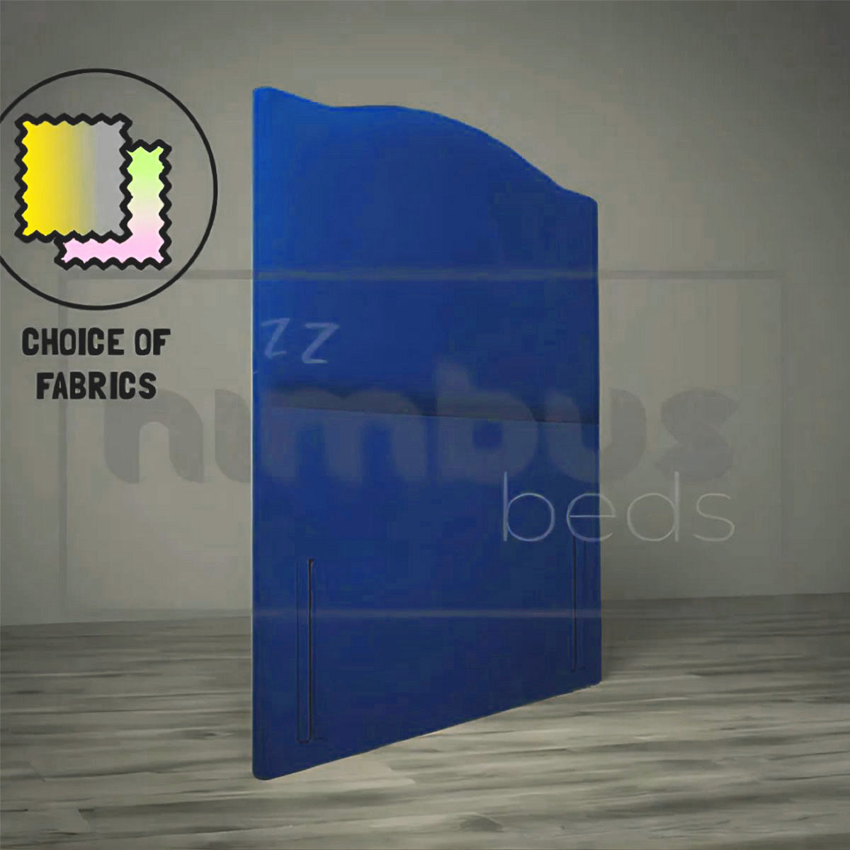 Modern Floor Standing Curve Headboard - Elegant Upholstered Bed Frame for Master Bedroom & Guest Room Decor