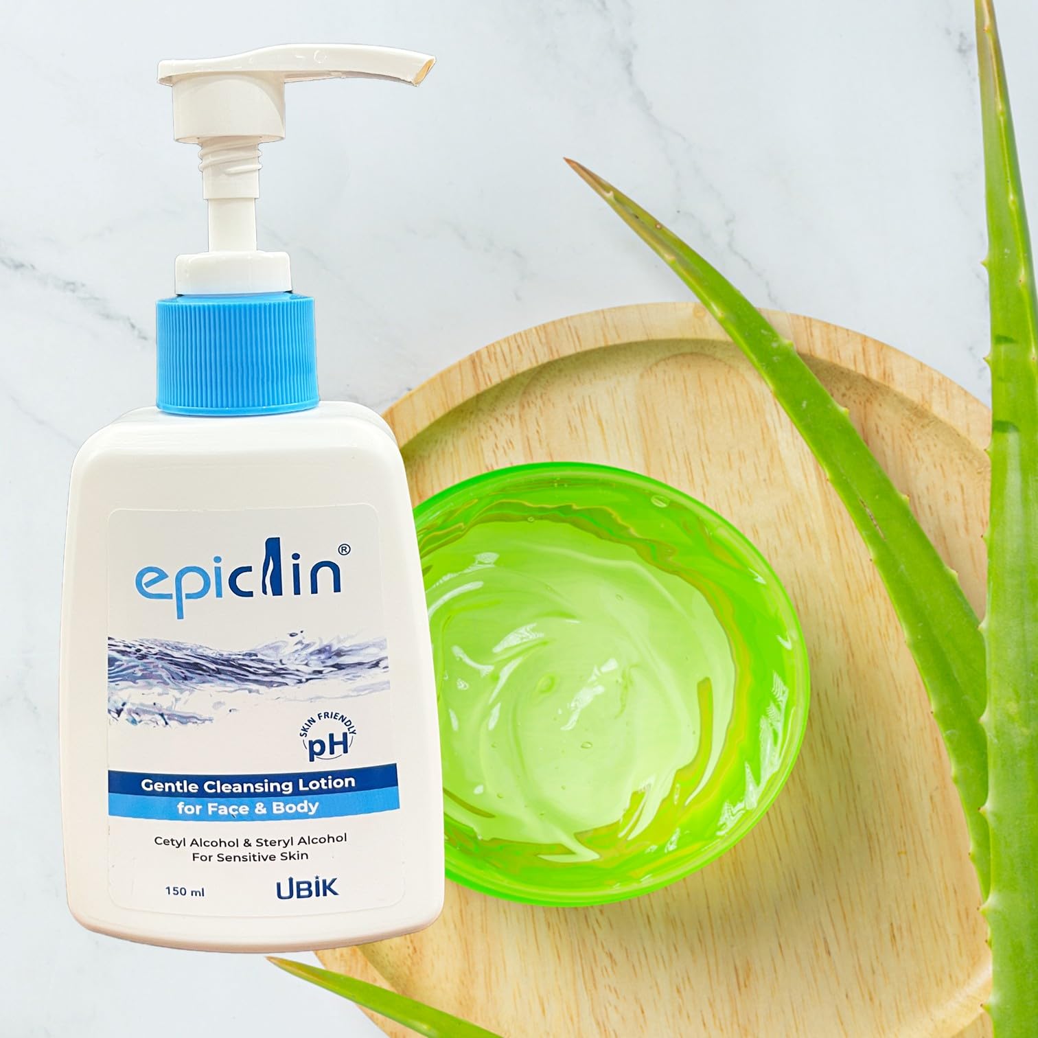 Epiclin Gentle Cleansing Lotion for Face & Body - pH Balanced 150ml (Pack of 1) | Daily Moisturizing & Soothing Skincare for Sensitive Skin