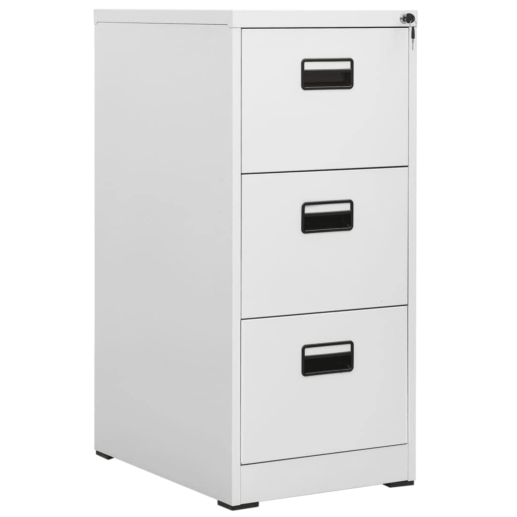 Upgraded 3-Drawer Vertical File Cabinet - Gray Metal Office Storage Organizer for Documents & Supplies | Perfect for Home Office, Living Room & Workspace Decor