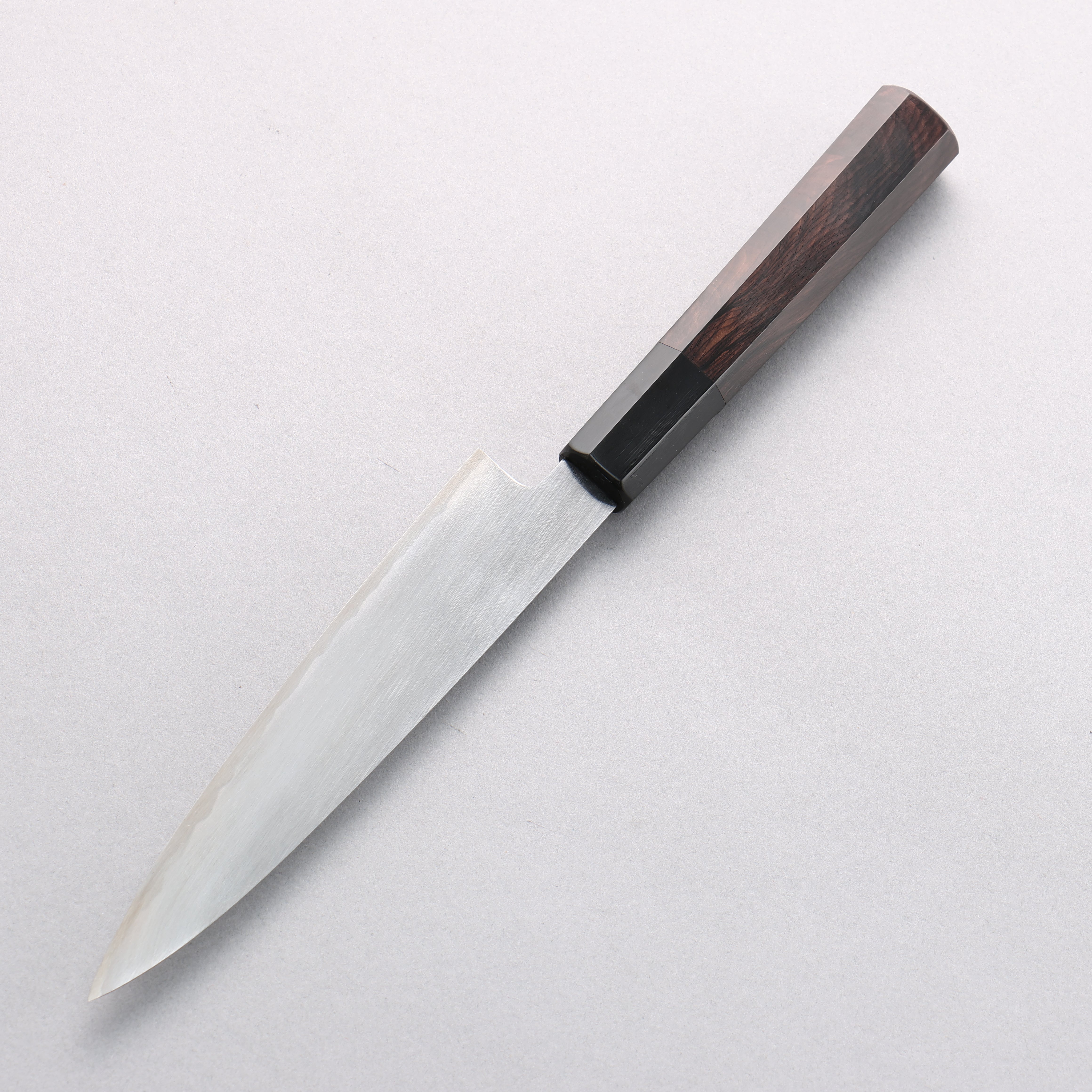 Minamoto Akitada White Steel No.2 Petty Utility Knife 150mm with Ebony Wood Handle - Perfect for Slicing, Peeling & Precision Kitchen Tasks