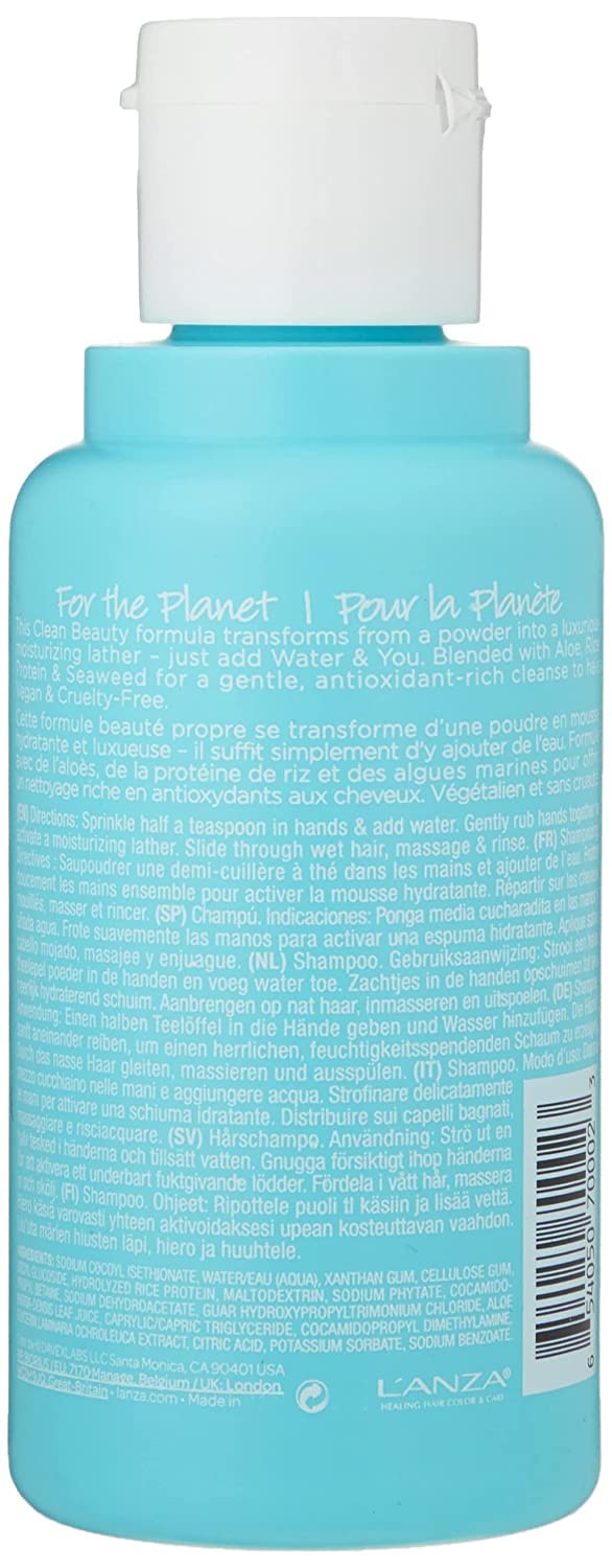L'ANZA T.R.U.E. Clean Sustainable Shampoo with Aloe Vera & Rice Protein - Color Safe, Fragrance-Free Daily Hair Care for Fresh Clean Hair - Perfect for Color-Treated, Sensitive Scalp & Eco-Conscious Consumers
